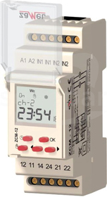 ZCM-12 230VAC Programator czasowy 2-kan.tygodn.