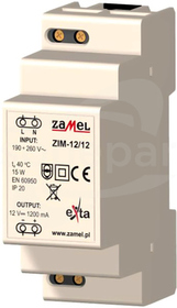 ZIM-12/12 12VDC 1,2A Zasilacz impulsowy