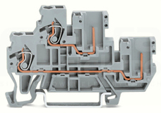870-104 niebieski Złączka 2-piętrowa N/N