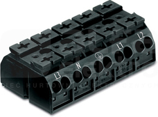 862-2505 czarny Blok zasilający 5x4mm2