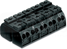 862-1505 czarny Blok zasilający 5x4mm2
