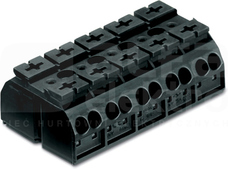 862-505 czarny Blok zasilający 5x4mm2