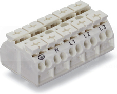 862-9615 biały Blok zasilający 5x4mm2
