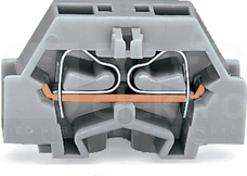 261-301 szara 2,5mm2 Złączka przelotowa