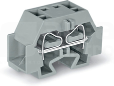 262-341 szara 4mm2 Złączka przelotowa 4-przew.