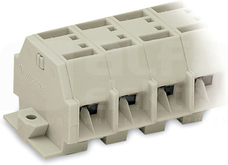 262-233 szara 4mm2 Złączka przelotowa 4-przew.