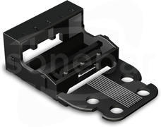 221-525/000-004 Czarny Adapter montażowy do złączek instalacyjnych