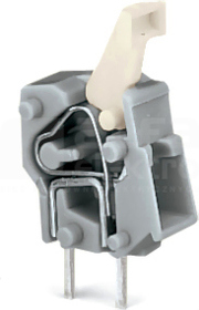 257-401 (2PIN) szara ZŁĄCZKA Z DZWIGNIĄ DO DRUKU