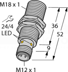 BI8-M18-AP6X-H1141 8mm PNP NO M18 Czujnik indukcyjny