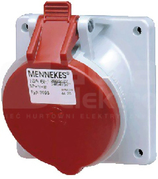 16A/5P 6h 400V IP44 Gniazdo tablicowe skośne z zaciskami śrubowymi