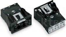 770-703 czarny GNIAZDO 3-TOROWE Snap-in