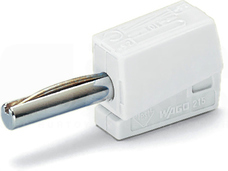 215-611 biały Wtyk bananowy