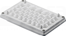 SV 250x160 RAL7032 IP55 Płyta kablowa kołnierzowa