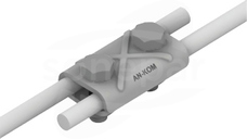 AN-01/OG/ 2-śrubowe M8 Złącze przelotowe pojedyncze