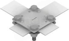 AN-03E/OG/ 4-śrubowe M8 B=30mm 2 płytki Złącze krzyżowe małe