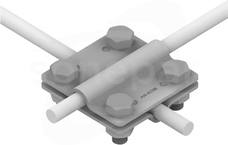 AN-04/OG/ 4-śrubowe M8 B=30mm 2 płytki Złącze krzyżowe małe