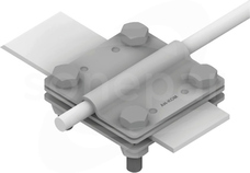 AN-05/OG/ 4-śrubowe M8 B=30mm 3 płytki Złącze krzyżowe duże