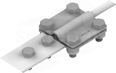 AN-07B/OG/ 6-śrubowe M8 B=50mm typ 4 Złącze kontrolne