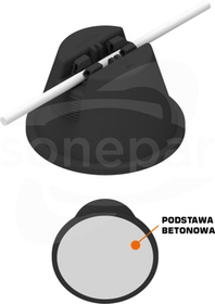 AN-11D Uchwyt betonowy w tworzywie podstawa betonowa