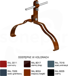 AN-15M/LA/-N Z-śruba WZÓR 11 H=10cm Uchwyt gąsiorowy profilowany