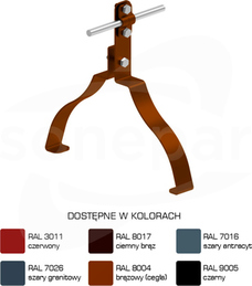AN-152K/LA/ Z-śruba WZÓR 35 H=10cm Uchwyt gąsiorowy profilowany