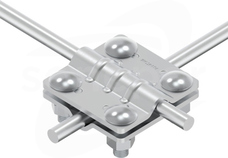 AN-04/ALS/ 4-śrubowe M8x25 B=30mm Złącze krzyżowe
