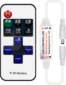 Sterownik LED RF 12V 6A 72W z pilotem 11 przyc. Sterownik LED