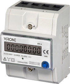 EM-6 3-FAZ PRZYCISK RESET 80A Licznik energii elektr.3-faz.
