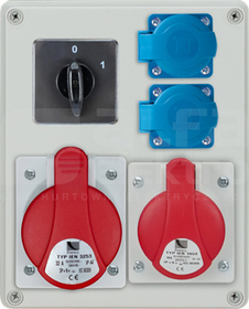 R-BOX 240 16A/5P 32A/5P 2xGS Rozdzielnica z tworzywa