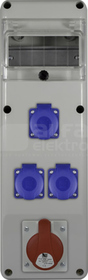 R-BOX SLIM 6S 16A/5P 3xGS Rozdzielnica z tworzywa