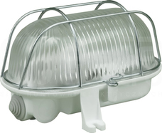 OWALNA 60W E27 IP44 230V Oprawa kanałowa+siatka