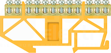 LZ 12/Ż żółty 12x16mm2 Listwa zaciskowa wysoka
