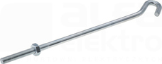 R.8264 fi10mm 300mm Uchwyt naciągowy z hakiem