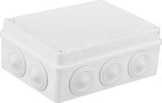 S-BOX 406B 190x140x70 IP65 10 dł. Puszka natynkowa herm.biały