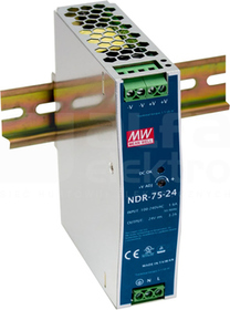 NDR-75-24 76,8W 24V/3,2A Zasilacz impulsowy jednofazowy