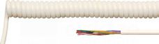 PVC 3x1,5 1400mm biały Przewód spiralny