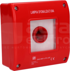 OA2-W01-LPZ-230 Lampka sygnalizacyjna w czerwonej obudowie