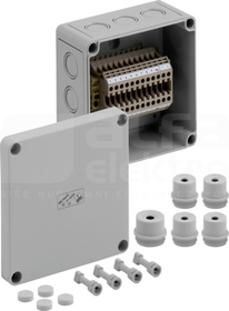 RK 4/12 12x4mm2 Obudowa z zaciskami szeregowymi