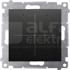 SIMON54 16A czarny mat Łącznik poczwórny elektroniczny