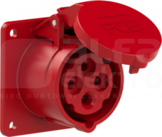 16A 3P+Z 400V IP44 Gniazdo tablicowe proste