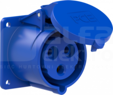 32A 3P 230V 75x75 IP44 Gniazdo tablicowe proste