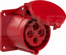 32A 4P 400V 75x75 IP44 Gniazdo tablicowe proste