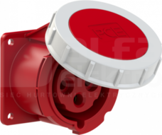 32A 4P 400V 75x75 IP67 Gniazdo tablicowe proste