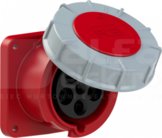 POWER TWIST 63A 5P 100x100 IP67 Gniazdo tablicowe proste