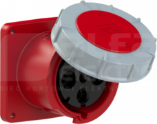 125A 3P+Z 400V 120x120 IP67 Gniazdo tablicowe proste