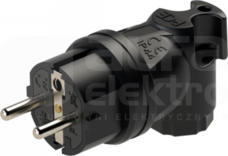 TAURUS 16A 2P+Z 250V UNI-SCHUKO IP44 Wtyczka gumowa