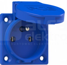 16A 2P+Z 230V IP54 niebieski Gniazdo tablicowe
