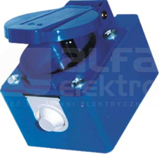 16A 2P+Z 230V IP44 niebieski Gniazdo tablicowe z puszką