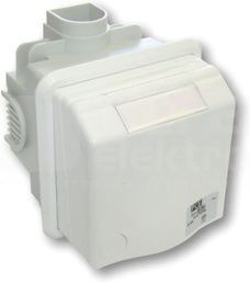 16A 2P+Z 230V IP44 Gniazdo podtynkowe przelotowe nikiel