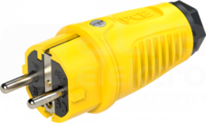 TAURUS2 16A 2P+Z 250V UNI-SCHUKO IP54 żółty Wtyczka gumowa